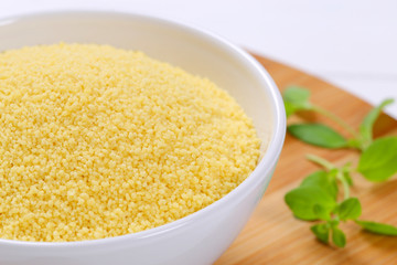 bowl of raw couscous
