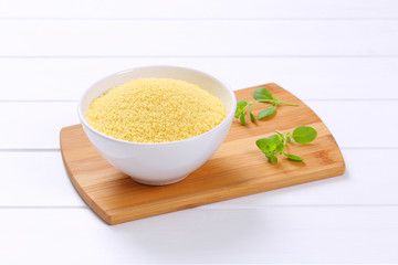 bowl of raw couscous