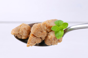 cubes of soy meat