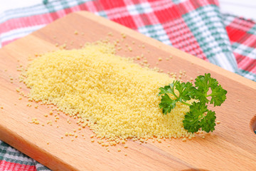 pile of raw couscous