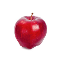 Fototapeta na wymiar Red apple on white background