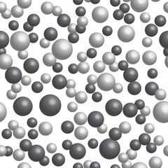 Gray Bubbles on White Seamless Pattern