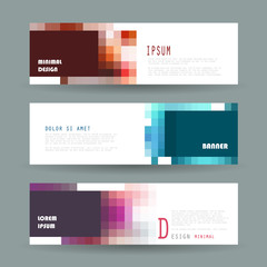 Fototapeta premium Vector horizontal banner template, abstract design