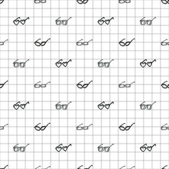 Seamless pattern with sunglasses