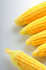 Mature corn on a white background