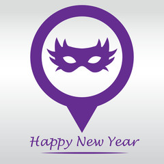 simple carnaval mask icon. Flat vector illustration. EPS10.