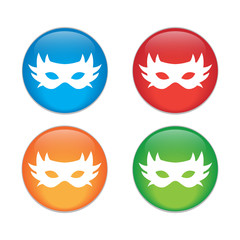 simple carnaval mask icon. Flat vector illustration. EPS10. color icon.