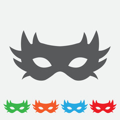 simple carnaval mask icon. Flat vector illustration. EPS10. color icon.