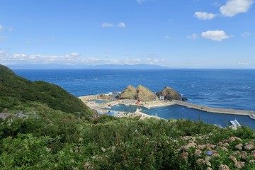 Fototapeta na wymiar 龍飛崎　津軽海峡