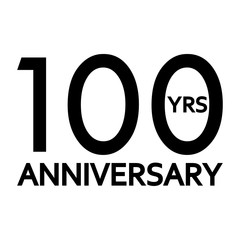 100 years anniversary icon. Anniversary decoration template. Celebrating and birthday emblem. Vector illustration.