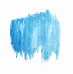 Light blue brushstrokes banner. Acrylic background. Element for different design