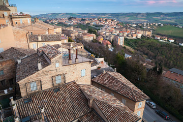 Naklejka premium Cityscape of Fermo. Old town, Italy