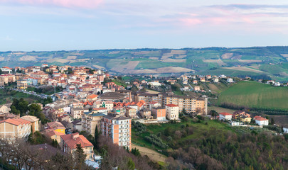 Fototapeta na wymiar Rural landscape. Province of Fermo, Italy
