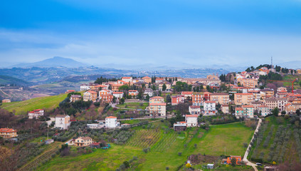 Fototapeta na wymiar Italian countryside, panoramic landscape