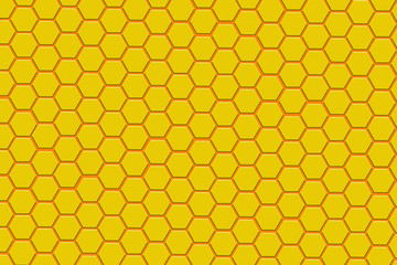 Modern yellow and orange hexagon