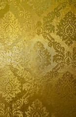 Thai pattern  Art Golden (Lai Thai) Background and Wallpaper Texture . Thai traditional art . 