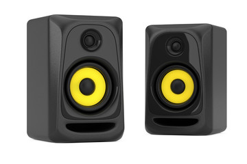 Obraz premium Audio Studio Acoustic Speakers. 3d Rendering