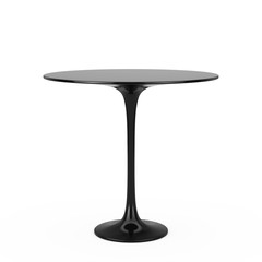 Modern Plastic Black Round Table. 3d Rendering