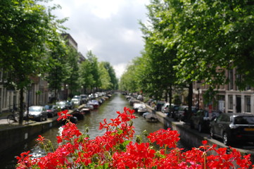 Fototapeta premium Canales de Amsterdam