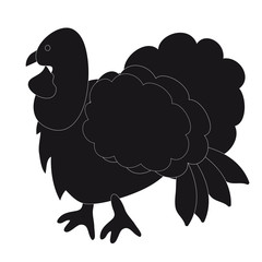 Turkey - black silhouette.