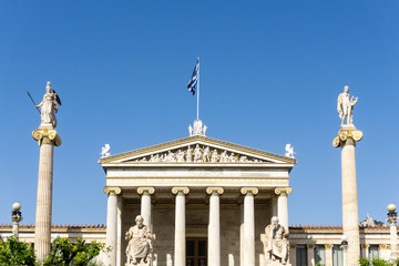 Fototapeta na wymiar Street view of old buildings in Athens, Greece
