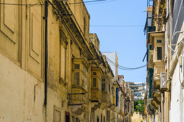 Fototapeta na wymiar antique city building in Valletta,Malta Europe