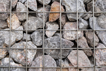 rock wall and strong metal net