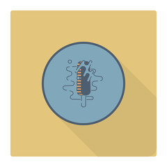 Chocolate ice cream on a stick