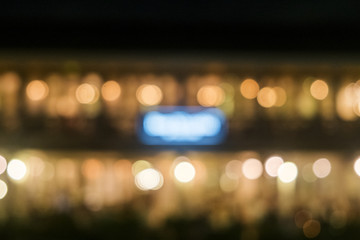 defocused bokeh light, abstract background at night photo