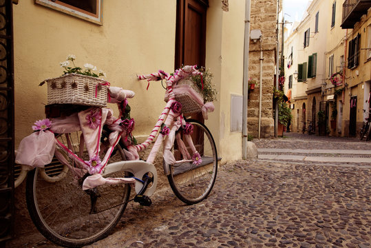 old town of Alghero, Sardinia, Italy