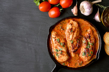 Chicken breast with tomato sauce