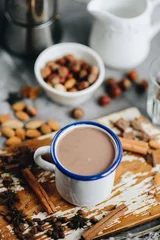 Fotobehang Cup of hot cocoa © DragonFly
