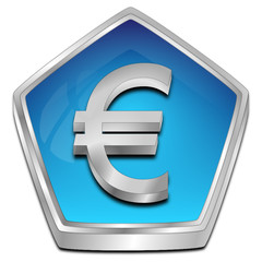 Obraz premium Button with Euro sign - 3D illustration