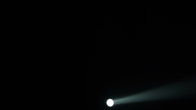 Realistic footage of stage light flashing rays spotlights through smoke. Great as a natural stage background for different projects!!!