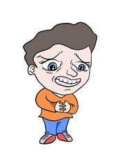 Nervous man illustration