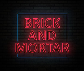 Obraz premium Brick and mortar neon.
