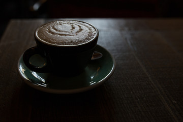 coffee on wood background