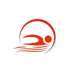 logo swimming (Nageur, Piscine, Natation)