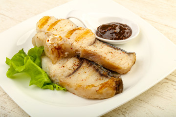 Grilled shark steak