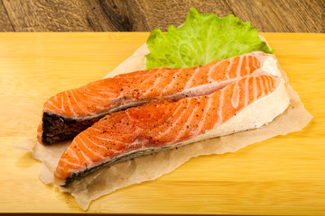 Raw salmon