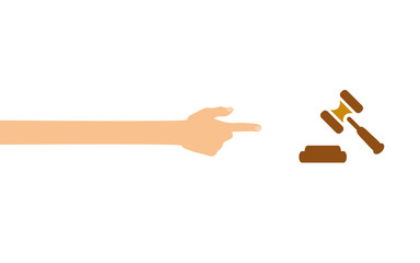 Hand tippt auf Smartphone mit App - Anwalt