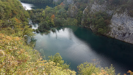 Naklejka na ściany i meble amazing landscape at the plitvice lakes in croatia