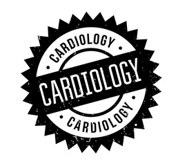 Cardiology rubber stamp. Grunge design with dust scratches. Effects can be easily removed for a clean, crisp look. Color is easily changed.