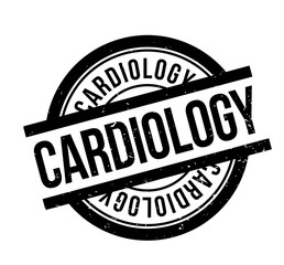 Cardiology rubber stamp. Grunge design with dust scratches. Effects can be easily removed for a clean, crisp look. Color is easily changed.