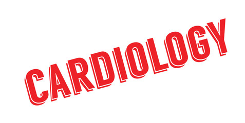 Cardiology rubber stamp. Grunge design with dust scratches. Effects can be easily removed for a clean, crisp look. Color is easily changed.