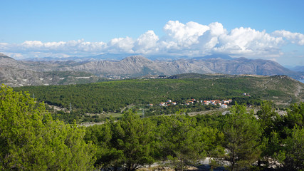 Fototapeta na wymiar mountain view in the area of dubrovnik in croatia