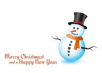 snowman Christmas card