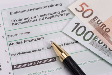 Einkommensteuererkl&auml;rung f&uuml;r Finanzamt