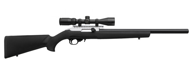 sniper rifle isolated on white