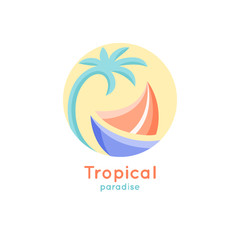 Logo tropical ship